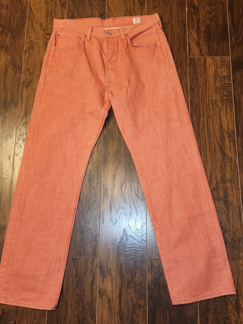 Levi's Men's Coral White Oak Cone Denim Straight Leg Jeans